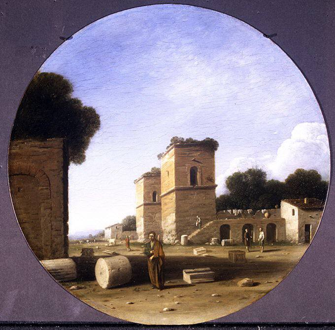 Goffredo Wals – A Roman Landscape with Figures, Metropolitan Museum: part 3