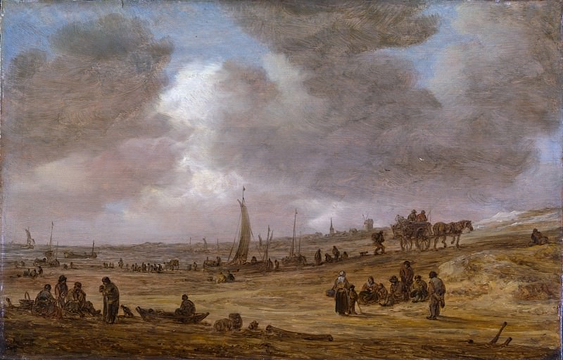 Ян ван Гойен – Пляж с рыбацких лодок, Музей Метрополитен: часть 3