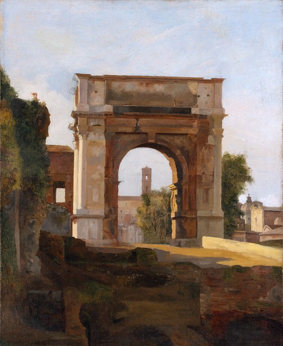 French Painter, early 19th century – The Arch of Titus and the Forum, Rome, Metropolitan Museum: part 3