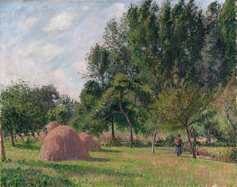 Camille Pissarro – Haystacks, Morning, Eragny, Metropolitan Museum: part 3