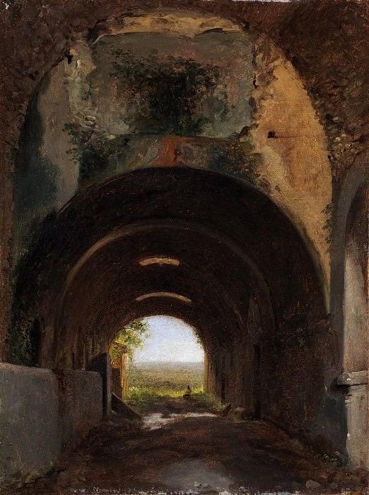 François-Marius Granet – View in the Stables of the Villa of Maecenas, Tivoli, Metropolitan Museum: part 3
