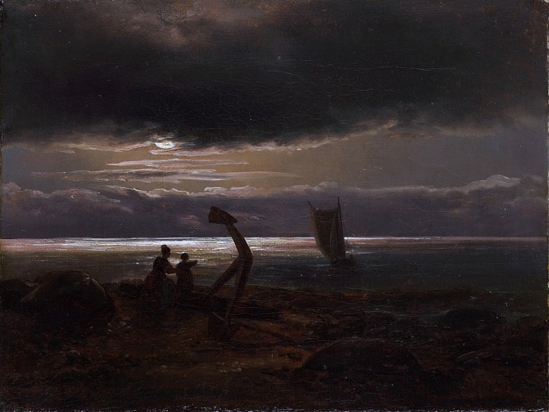 Johan Christian Dahl – Mother and Child by the Sea, Metropolitan Museum: part 3