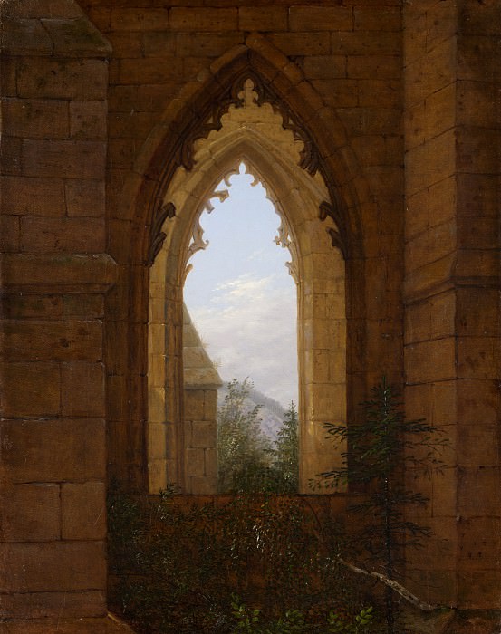 Carl Gustav Carus – Gothic Windows in the Ruins of the Monastery at Oybin, Metropolitan Museum: part 3