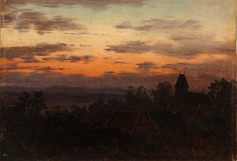 Carl Gustav Carus – Landscape at Sunset, Metropolitan Museum: part 3