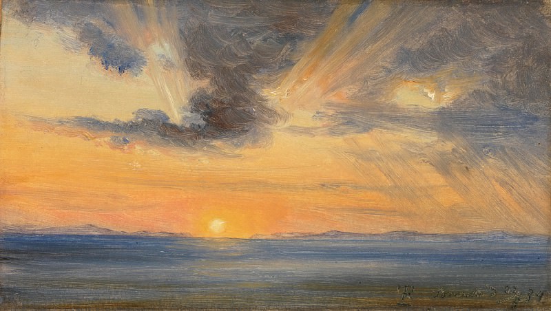 Thomas Fearnley – Sunset, Sorrento, Metropolitan Museum: part 3