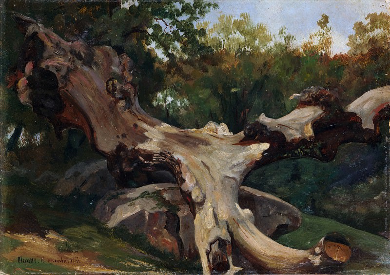 Antoine-Xavier-Gabriel de Gazeau, comte de La Bouëre – Uprooted Tree, Olevano, Metropolitan Museum: part 3