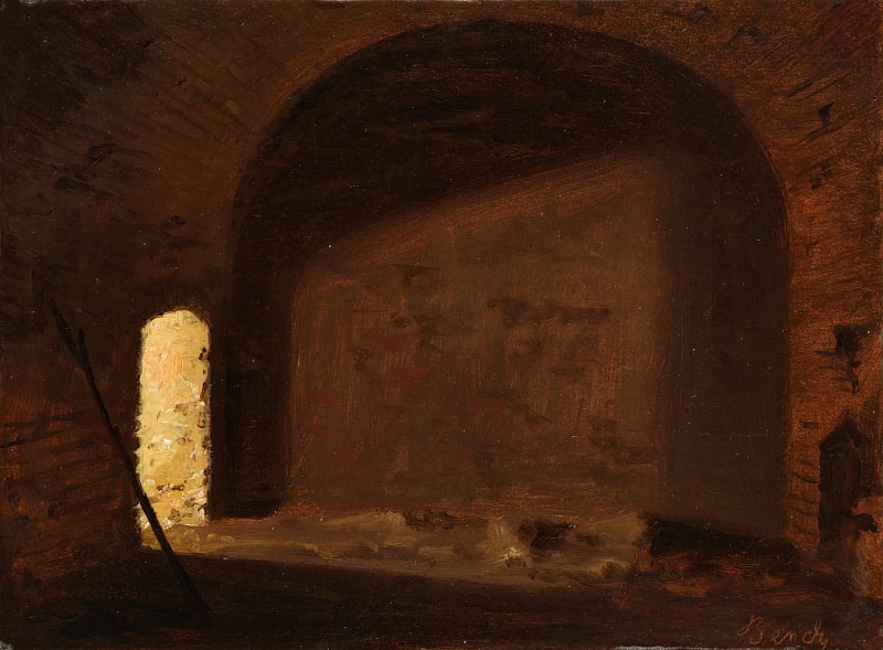 Wilhelm Bendz – Study of Light in a Vaulted Interior, Metropolitan Museum: part 3