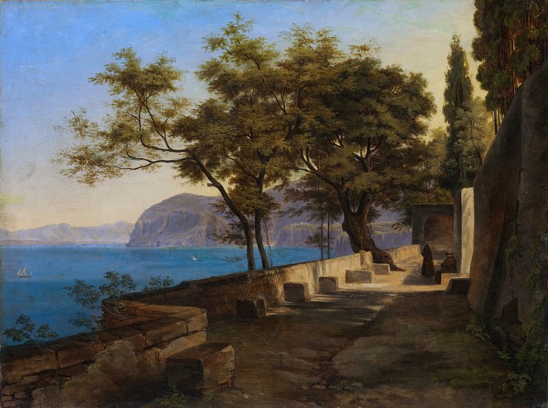 Heinrich Reinhold – Terrace of the Capuchin Garden, Sorrento, Metropolitan Museum: part 3