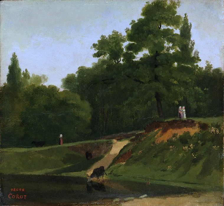 Camille Corot – Banks of the Stream near the Corot Property, Ville d’Avray, Metropolitan Museum: part 3