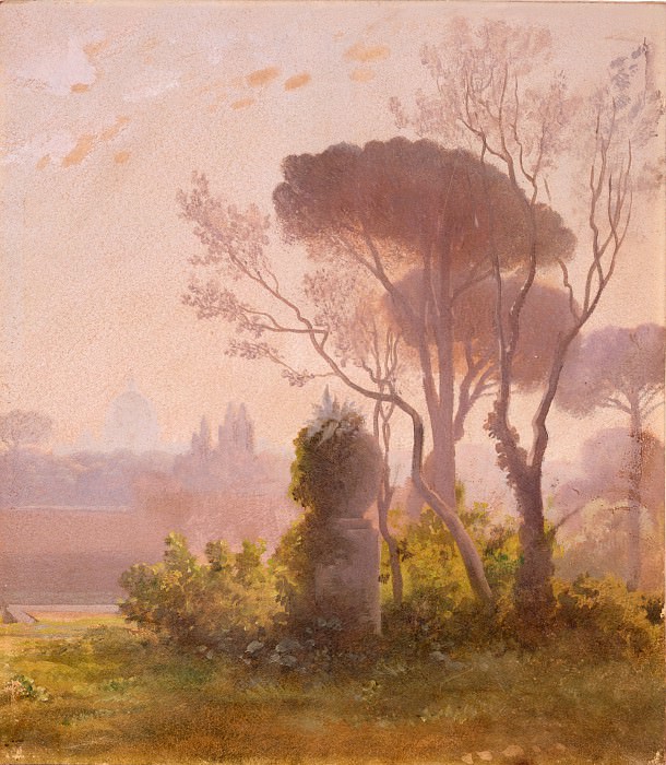 Jean-Achille Benouville – Garden of the Villa Medici, Rome, Metropolitan Museum: part 3