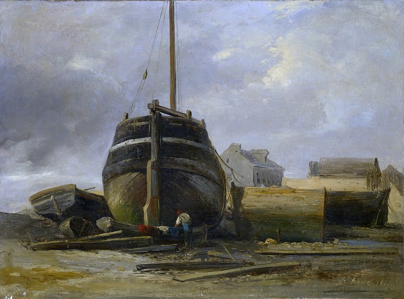 Jules Coignet – Shipyard at Le Havre, Metropolitan Museum: part 3