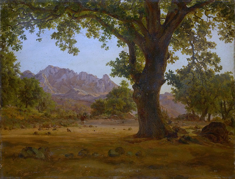 German Painter, 19th century – Oak Tree in a Mountainous Landscape, Metropolitan Museum: part 3