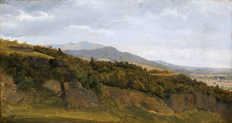 Fritz Petzholdt – German Landscape with View towards a Broad Valley, Metropolitan Museum: part 3
