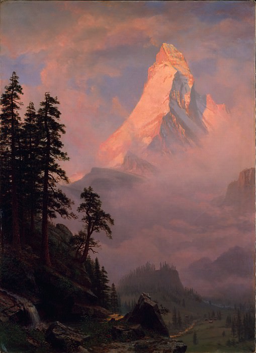 Albert Bierstadt – Sunrise on the Matterhorn, Metropolitan Museum: part 3