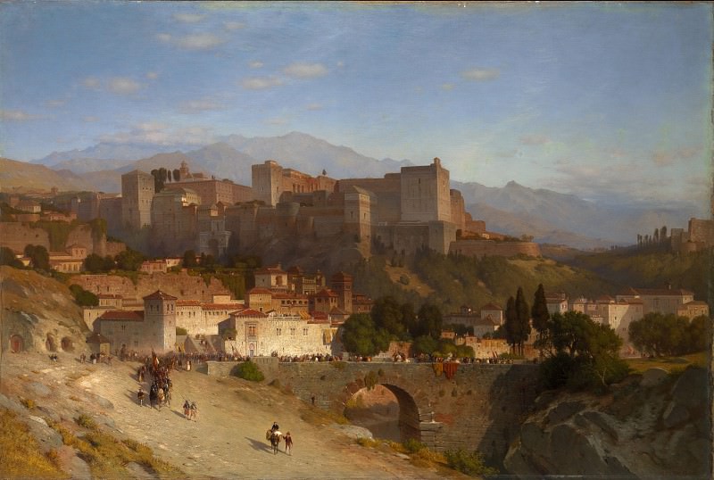 Samuel Colman – The Hill of the Alhambra, Granada, Metropolitan Museum: part 3