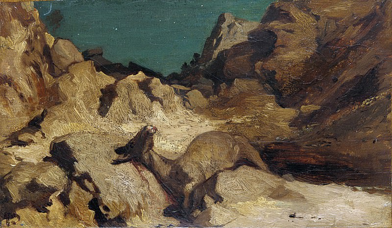 Elihu Vedder – The Fable of the Miller, His Son, and the Donkey, Metropolitan Museum: part 3