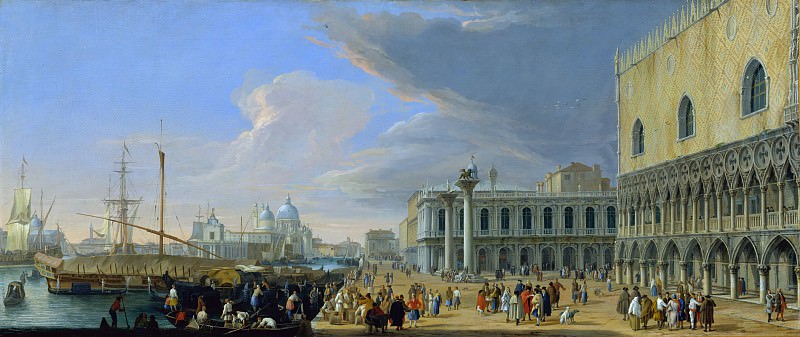 Luca Carlevaris – The Molo, Venice, Looking West, Metropolitan Museum: part 3