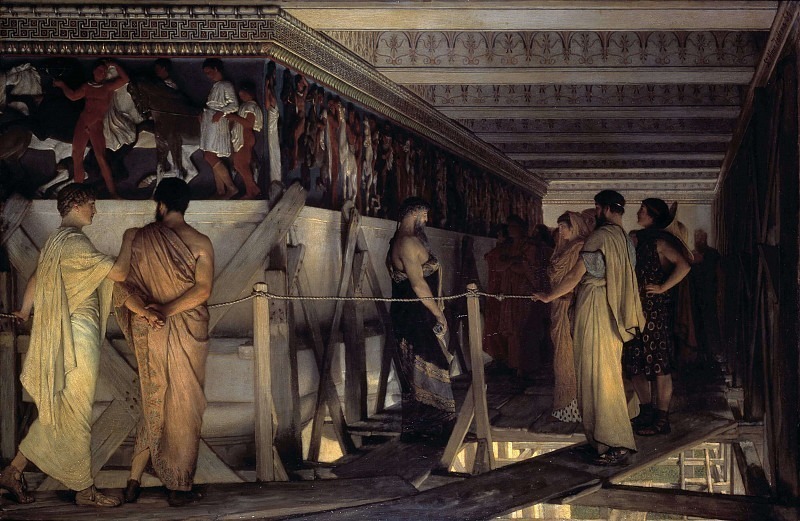Фидий показывает фриз Парфенона своим друзьям, Лоуренс Альма-Тадема