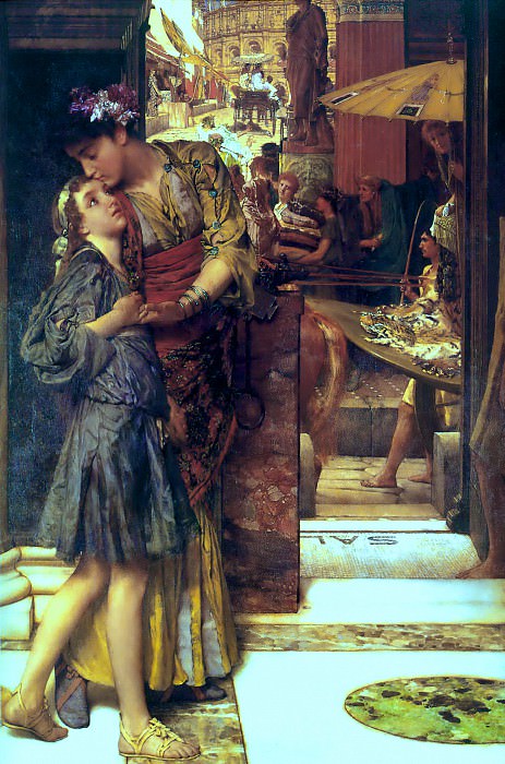The parting kiss, Lawrence Alma-Tadema