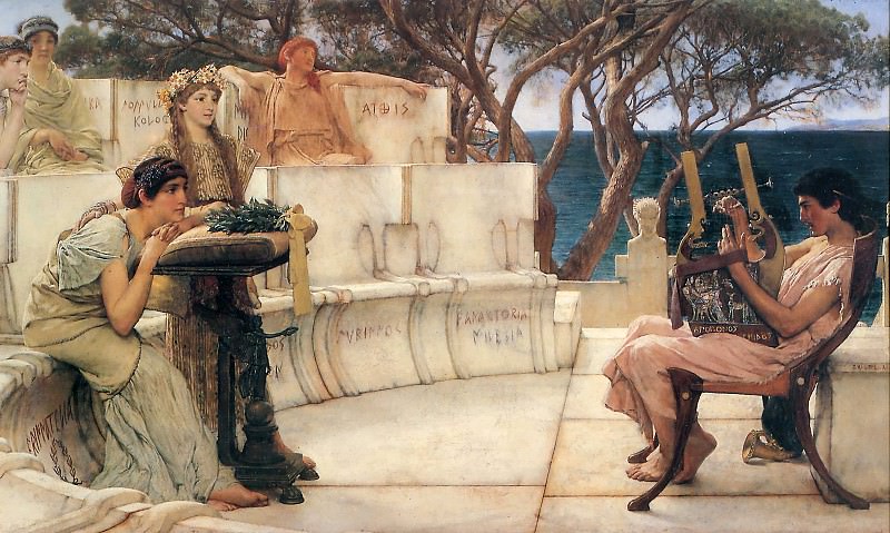 Sappho and Alcaeus, Lawrence Alma-Tadema