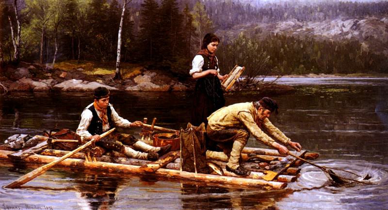 Ekenaes Jahn Fischfang Am Flusse, Норвежские художники