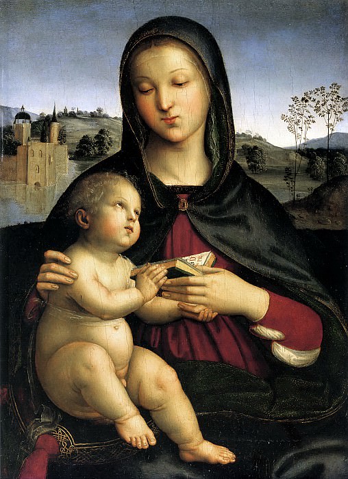 Madonna and Child with the Book, Raffaello Sanzio da Urbino) Raphael (Raffaello Santi