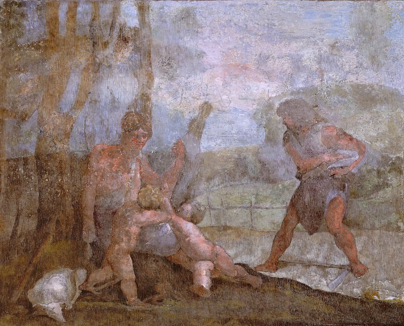 Adam and Eve Laboring, Raffaello Sanzio da Urbino) Raphael (Raffaello Santi