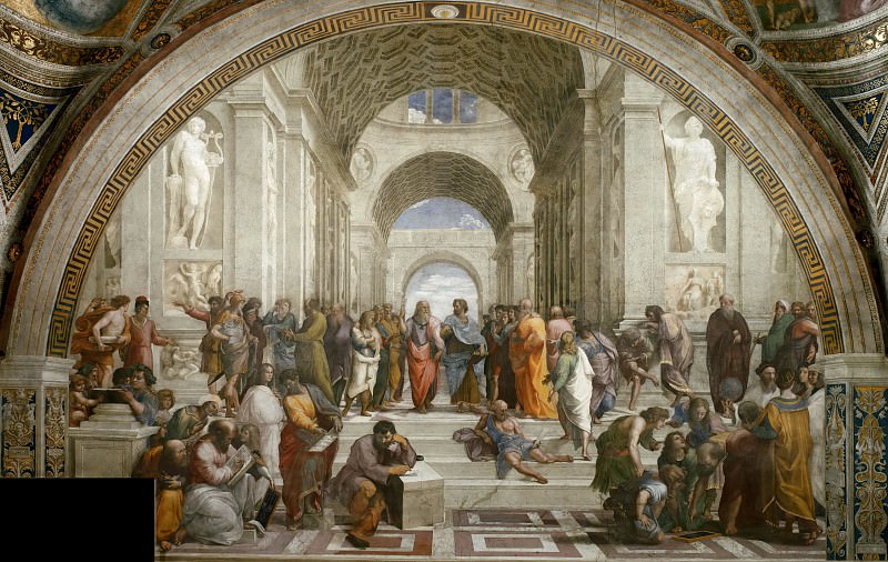 Stanza della Segnatura: The School of Athens, Raffaello Sanzio da Urbino) Raphael (Raffaello Santi