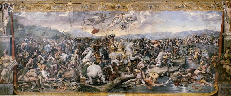 Room of Constantine: The Battle of the Milvian Bridge , Raffaello Sanzio da Urbino) Raphael (Raffaello Santi