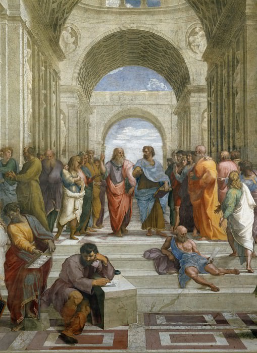 Stanza della Segnatura: The School of Athens , Raffaello Sanzio da Urbino) Raphael (Raffaello Santi