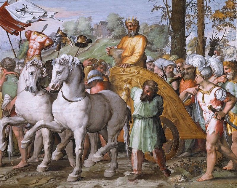 David´s Victory Over the Ammonites, Raffaello Sanzio da Urbino) Raphael (Raffaello Santi