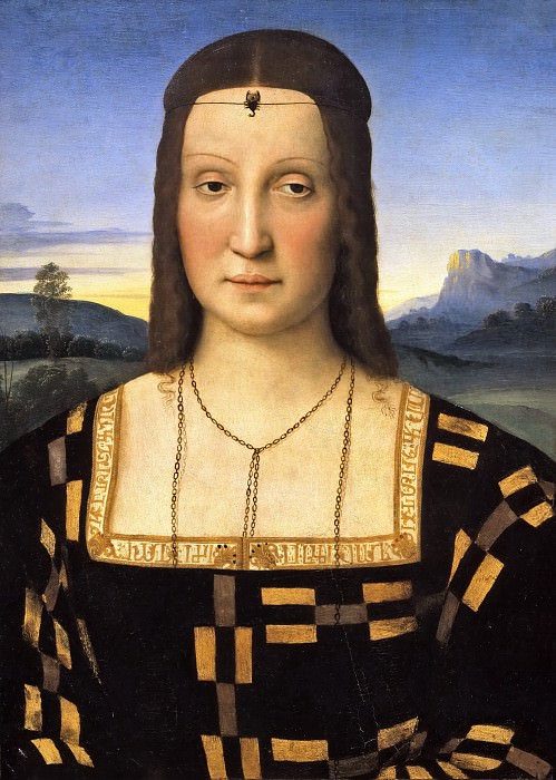 Portrait of Elisabetta Gonzaga , Raffaello Sanzio da Urbino) Raphael (Raffaello Santi