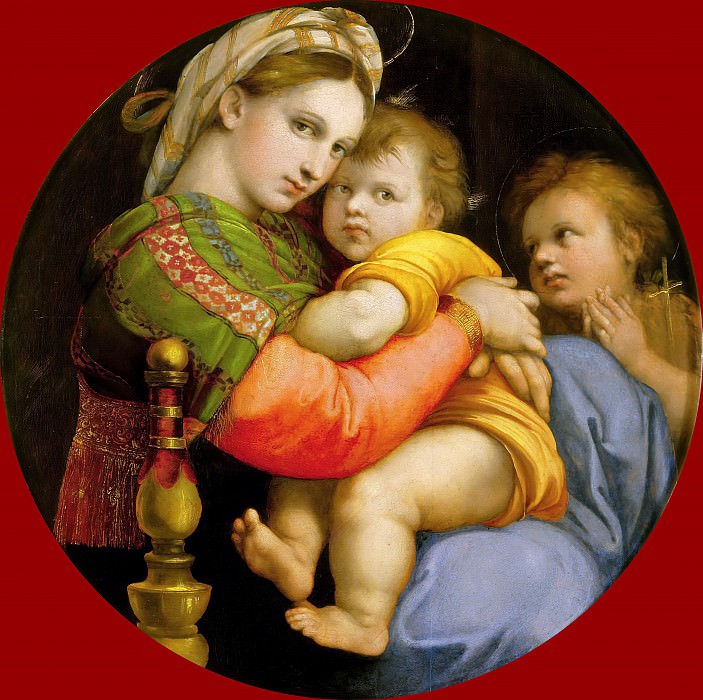 Мадонна с Младенцем и маленьким Иоанном Крестителем, Рафаэль Санти