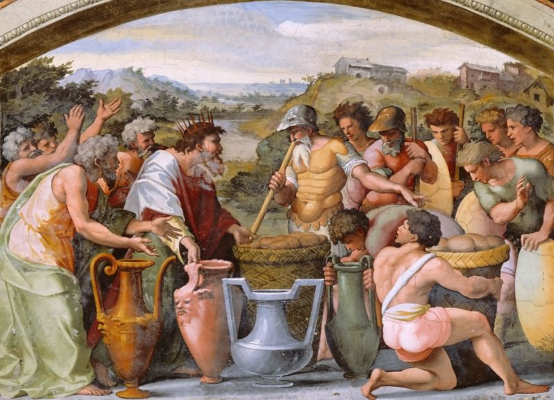 Abraham and Melchizedek, Raffaello Sanzio da Urbino) Raphael (Raffaello Santi