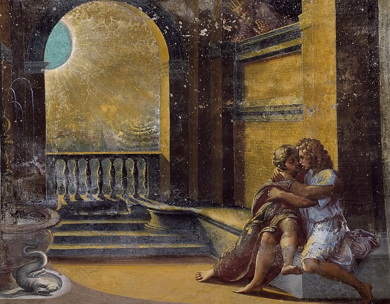 Isaac and Rebecca Spied on by Abimelech, Raffaello Sanzio da Urbino) Raphael (Raffaello Santi