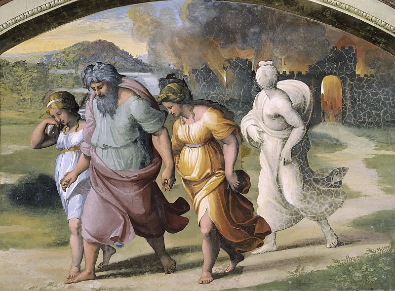 Flight of Lot´s family from Sodom, Raffaello Sanzio da Urbino) Raphael (Raffaello Santi