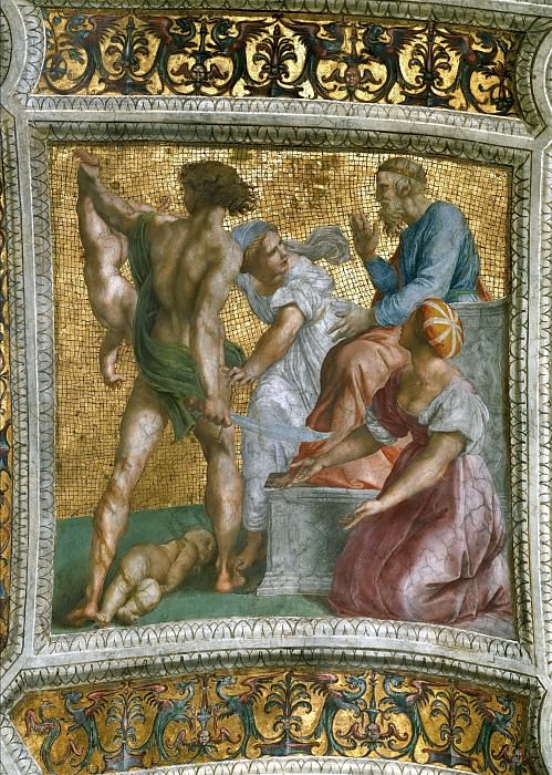Stanza della Segnatura: Ceiling – The Judgment of Solomon, Raffaello Sanzio da Urbino) Raphael (Raffaello Santi