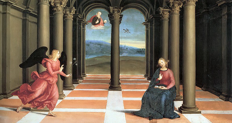 Oddi altarpiece – The Annunciation, Raffaello Sanzio da Urbino) Raphael (Raffaello Santi