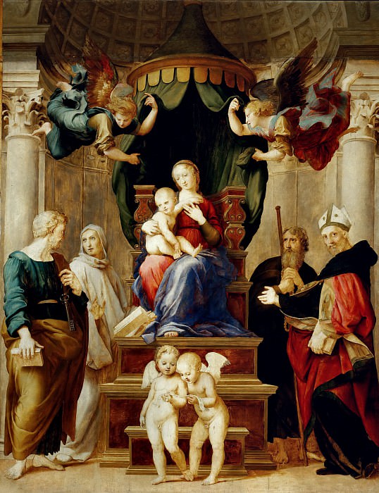 Madonna del Baldacchino, Raffaello Sanzio da Urbino) Raphael (Raffaello Santi