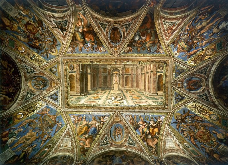 Room of Constantine: Ceiling, Raffaello Sanzio da Urbino) Raphael (Raffaello Santi