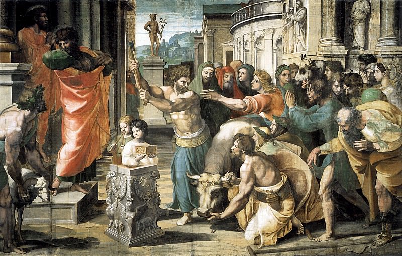 Sacrifice at Lystria, Raffaello Sanzio da Urbino) Raphael (Raffaello Santi
