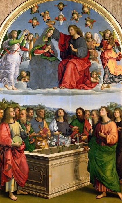 Oddi altarpiece – Coronation of the Virgin, Raffaello Sanzio da Urbino) Raphael (Raffaello Santi