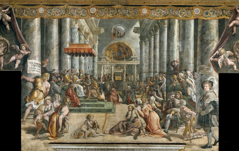 Room of Constantine: The Donation of Constantine , Raffaello Sanzio da Urbino) Raphael (Raffaello Santi