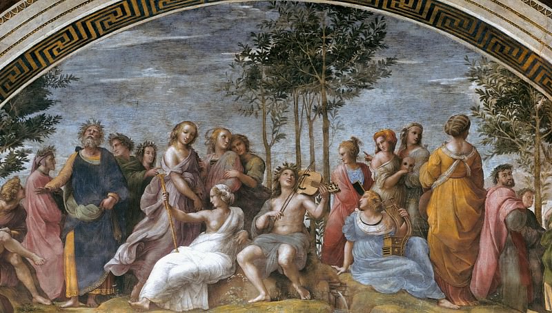 Stanza della Segnatura: The Parnassus , Raffaello Sanzio da Urbino) Raphael (Raffaello Santi