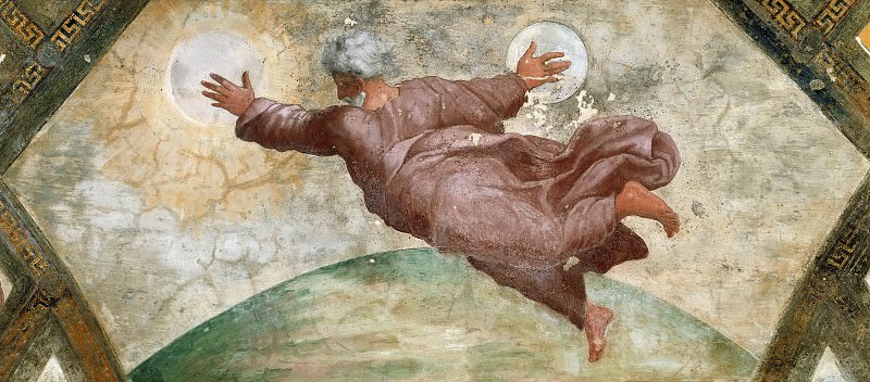 Creation of the Sun and the Moon, Raffaello Sanzio da Urbino) Raphael (Raffaello Santi