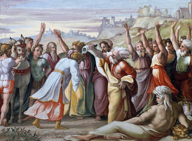 Zadok Anoints Solomon, Raffaello Sanzio da Urbino) Raphael (Raffaello Santi