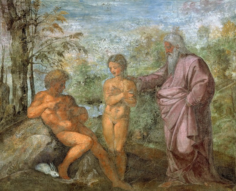 God Presents Eve to Adam, Raffaello Sanzio da Urbino) Raphael (Raffaello Santi