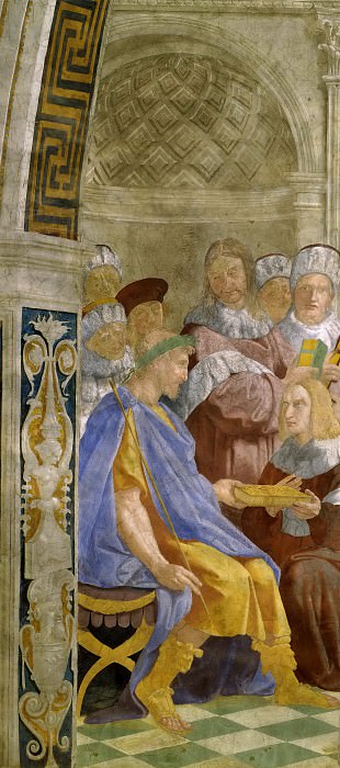 Stanza della Segnatura: Cardinal and Theological Virtues , Raffaello Sanzio da Urbino) Raphael (Raffaello Santi