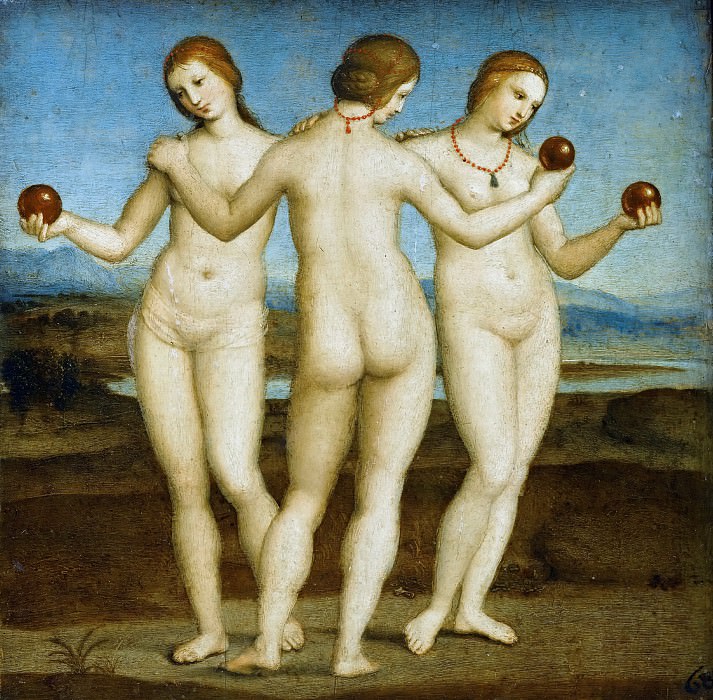 Three Graces, Raffaello Sanzio da Urbino) Raphael (Raffaello Santi
