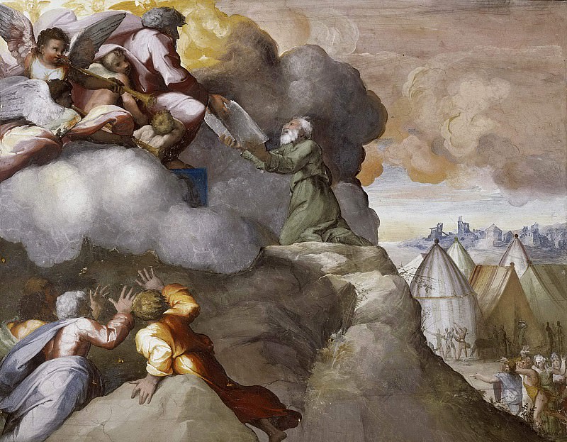 Moses Receives the Tablets of the Law, Raffaello Sanzio da Urbino) Raphael (Raffaello Santi